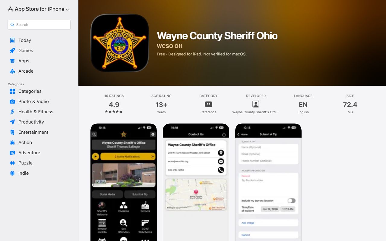 Wayne County jail mugshots sheriff app booking photo access channel