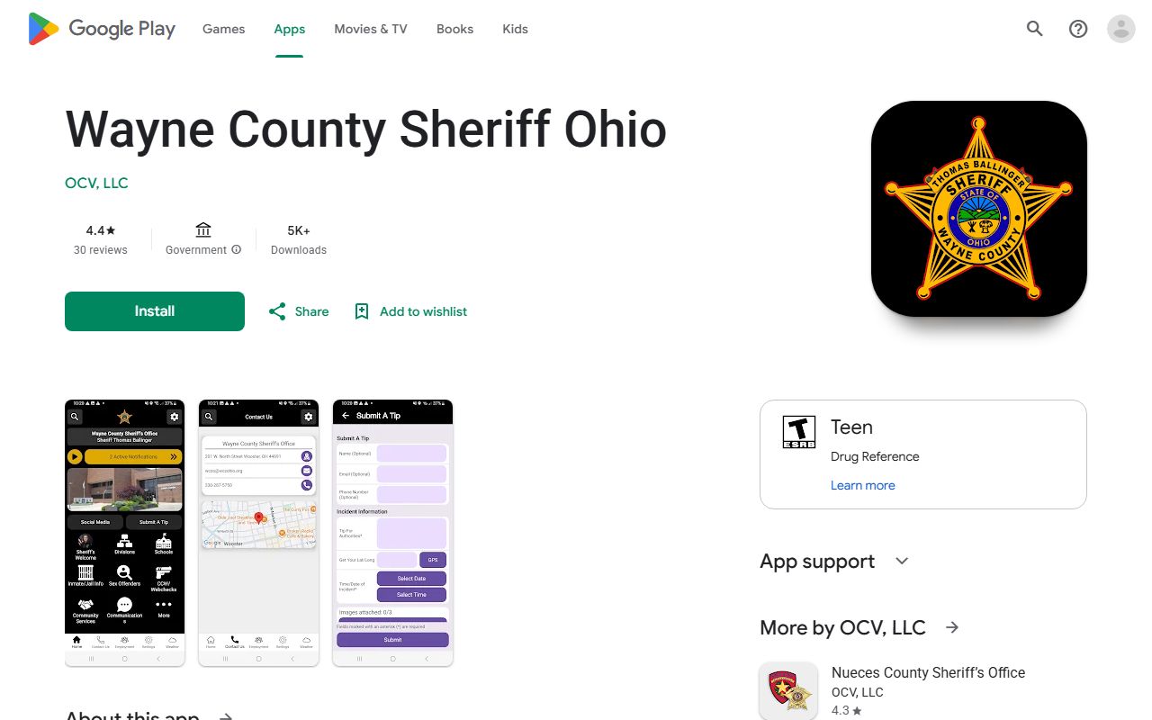 Wayne County inmate search sheriff app detention center listing